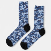 Chaussette Motif de camouflage bleu foncé (Gauche)