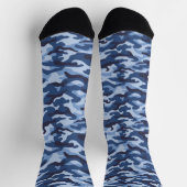 Chaussette Motif de camouflage bleu foncé (Haut)