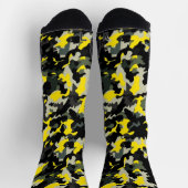 Chaussette Motif de camouflage noir et jaune (Haut)