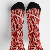 Chaussette Motif de canne de bonbon (Haut)