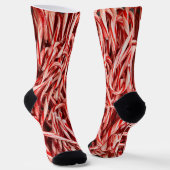 Chaussette Motif de canne de bonbon (Angulaire)