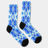 Chaussette Motif de carreaux Bleu et Blanc Cobalt (Droite)