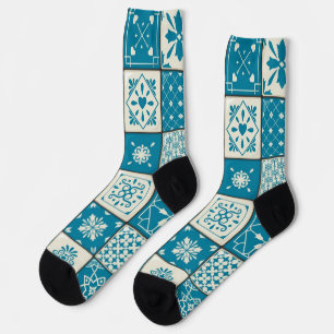 Chaussette Motif de carreaux en céramique