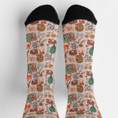 Chaussette Motif de cerfs de bois (Haut)