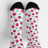 Chaussette Motif de cerise aquarelle (Haut)