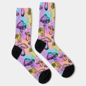 Chaussette Motif de champignon couleur psychédélique (Droite)