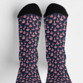 Chaussette Motif de champignons roses (Haut)