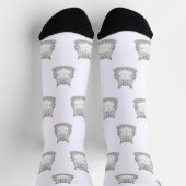 Chaussette Motif de chat dodu souriant (Haut)