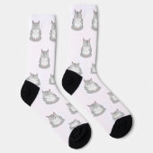 Chaussette Motif de chat dodu souriant (Droite)