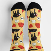 Chaussette motif de chat noir (Haut)