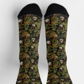 Chaussette Motif de chats de forêt (Haut)