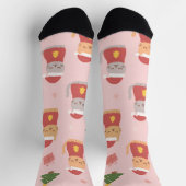 Chaussette Motif de chats de Noël mignons – Conception de vac (Haut)