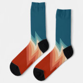 Chaussette Motif de chevron de style rétro (Gauche)