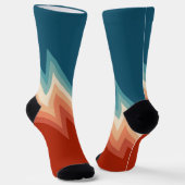 Chaussette Motif de chevron de style rétro (Angulaire)