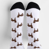 Chaussette Motif de chien Brown de l'extracteur de chocolat L (Haut)