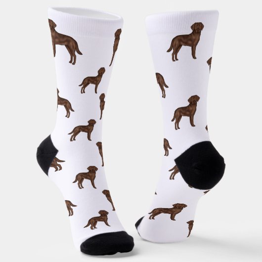 Chaussette Motif de chien Brown de l'extracteur de chocolat L (Angulaire)