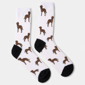 Chaussette Motif de chien Brown de l'extracteur de chocolat L (Droite)