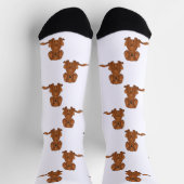 Chaussette Motif de chien Cavalier King Charles Spaniel Ruby (Haut)