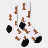 Chaussette Motif de chien Cavalier King Charles Spaniel Ruby (Droite)