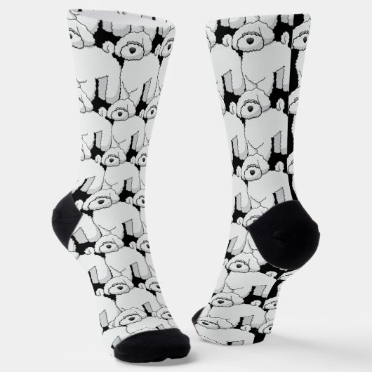 Chaussette Motif de chien mignon Floofy (Angulaire)