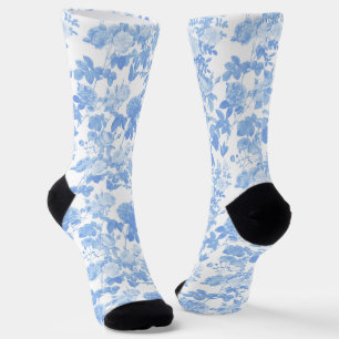 Chaussette Motif de chinoiserie française aux roses florales