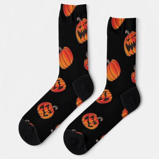 Chaussette Motif de citrouille (Gauche)