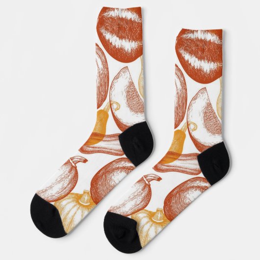 Chaussette Motif de citrouille (Gauche)