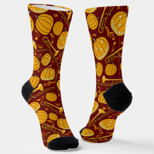 Chaussette Motif de citrouille d'Halloween pour grands trombo