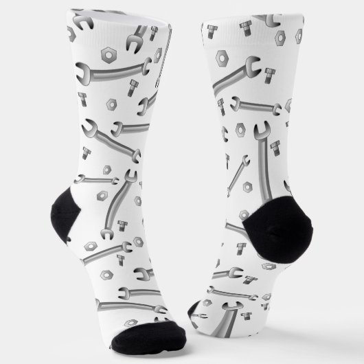Chaussette Motif de clé mécanique (Angulaire)