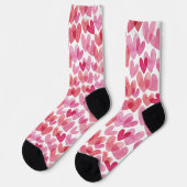 Chaussette Motif de coeur aquarelle (Gauche)