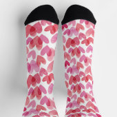 Chaussette Motif de coeur aquarelle (Haut)