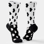 Chaussette Motif de coeur Black White Love (Angulaire)