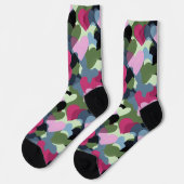 Chaussette Motif de coeur coloré (Gauche)