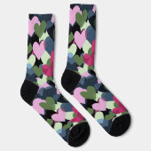 Chaussette Motif de coeur coloré (Droite)