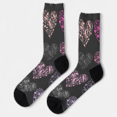Chaussette motif de cœurs (Gauche)