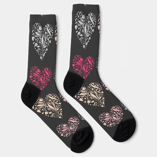 Chaussette motif de cœurs (Droite)