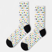Chaussette Motif de confetti géométrique moderne (Gauche)