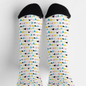 Chaussette Motif de confetti géométrique moderne (Haut)
