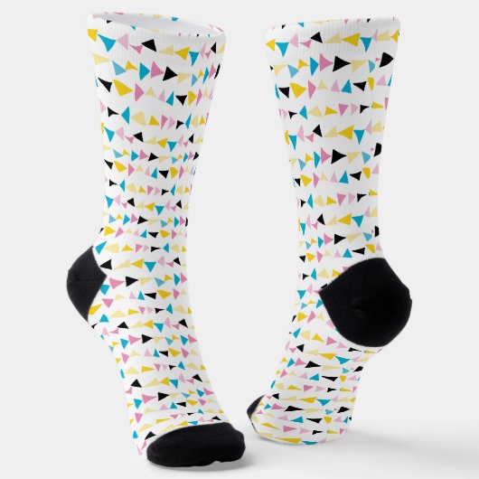 Chaussette Motif de confetti géométrique moderne (Angulaire)