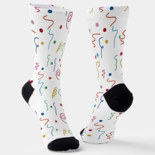 Chaussette Motif de Confettis de Fête Colorés