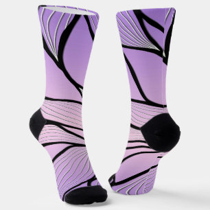 Chaussette Motif de congé créatif Pearlescent violet