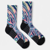 Chaussette motif de corail d'océan d'agate (Droite)