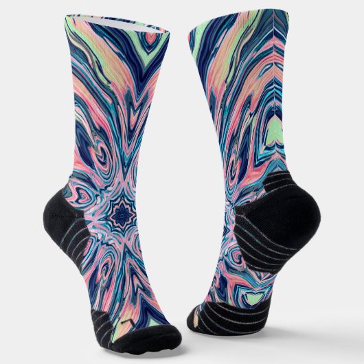 Chaussette motif de corail d'océan d'agate (Angulaire)