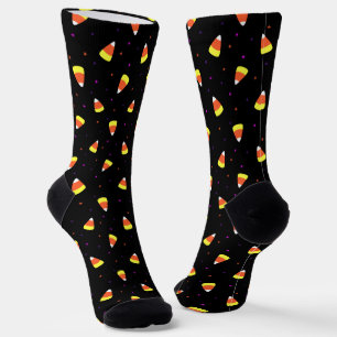 Chaussette Motif de Corne de bonbons d'Halloween