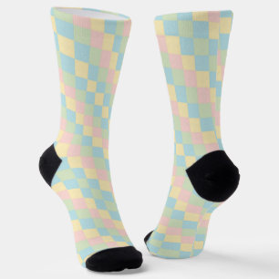 Chaussette Motif de couleur pastel Argyle printemps/Pâques