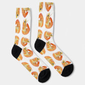 Chaussette motif de crevettes Abstrait (Droite)