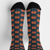 Chaussette Motif de crustacé crabe (Haut)