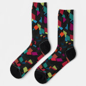 Chaussette Motif de cube géométrique abstrait tendance (Gauche)