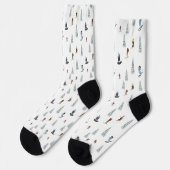 Chaussette Motif de descente d'hiver (Gauche)