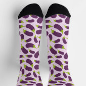 Chaussette Motif de design d'aubergine violette (Haut)